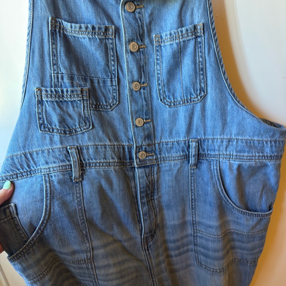 Torrid Button Front Overalls 18 - Picture 3 of 10